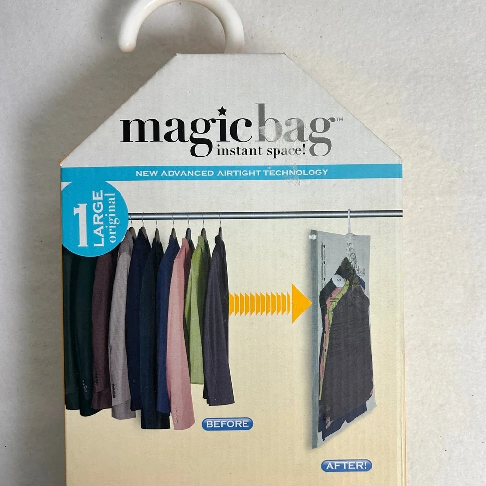 Space Saving Magic Bag Unisex Large Clear Hanging Vacuum Compression Storage Bag